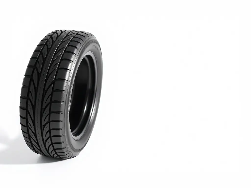 A high-performance all-season tire with a focus on wet traction and long tread life, displayed in a studio setting to highlight its tread pattern and sidewall design.